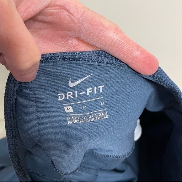 Nike Power Legend Leggings Veneer Training Capri Mesh Blue Black Size Medium - Picture 6 of 10